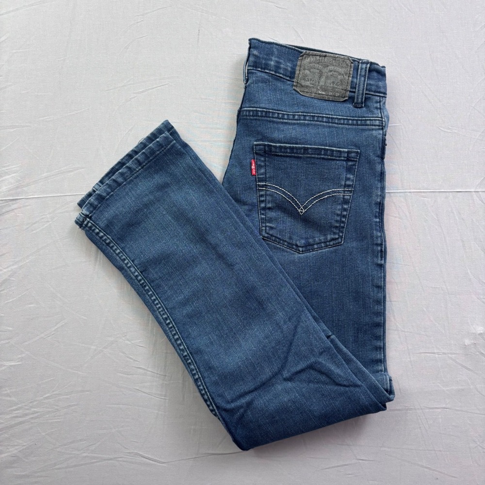 Levis 511 Slim Jeans Boys 14 Regular Medium Wash Blue Denim 27x27 Casual